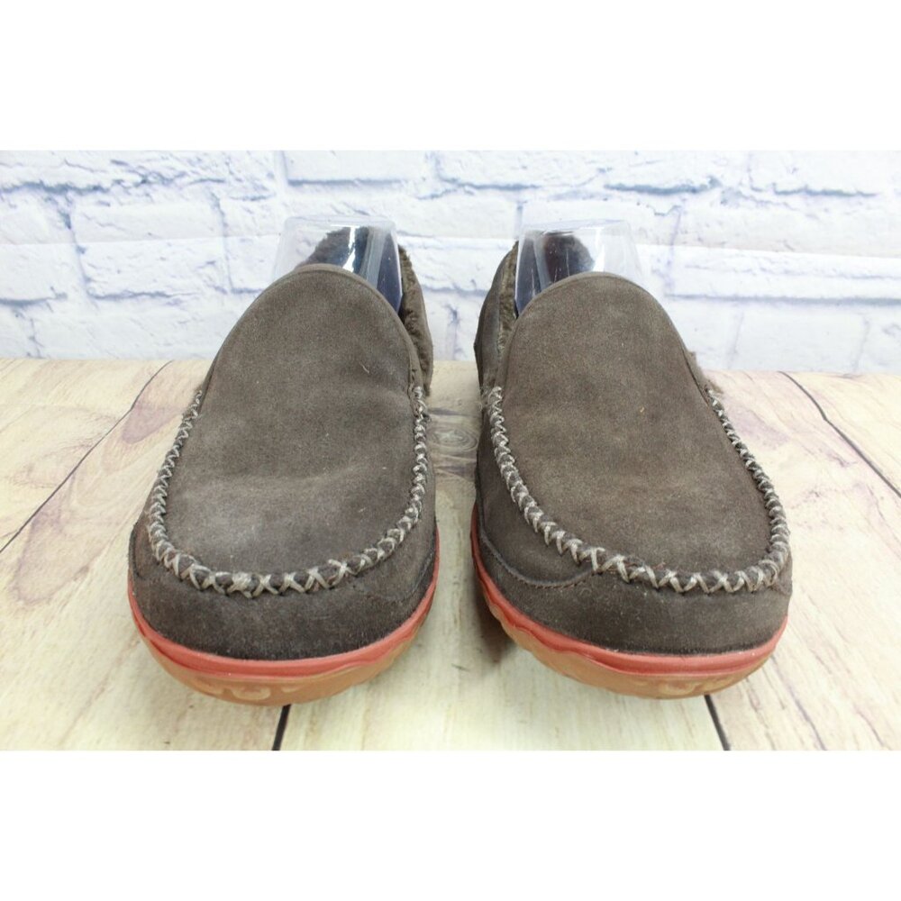 LL Bean Mountain Slippers Fleece Lined Brown Size 10 M - Picture 3 of 9